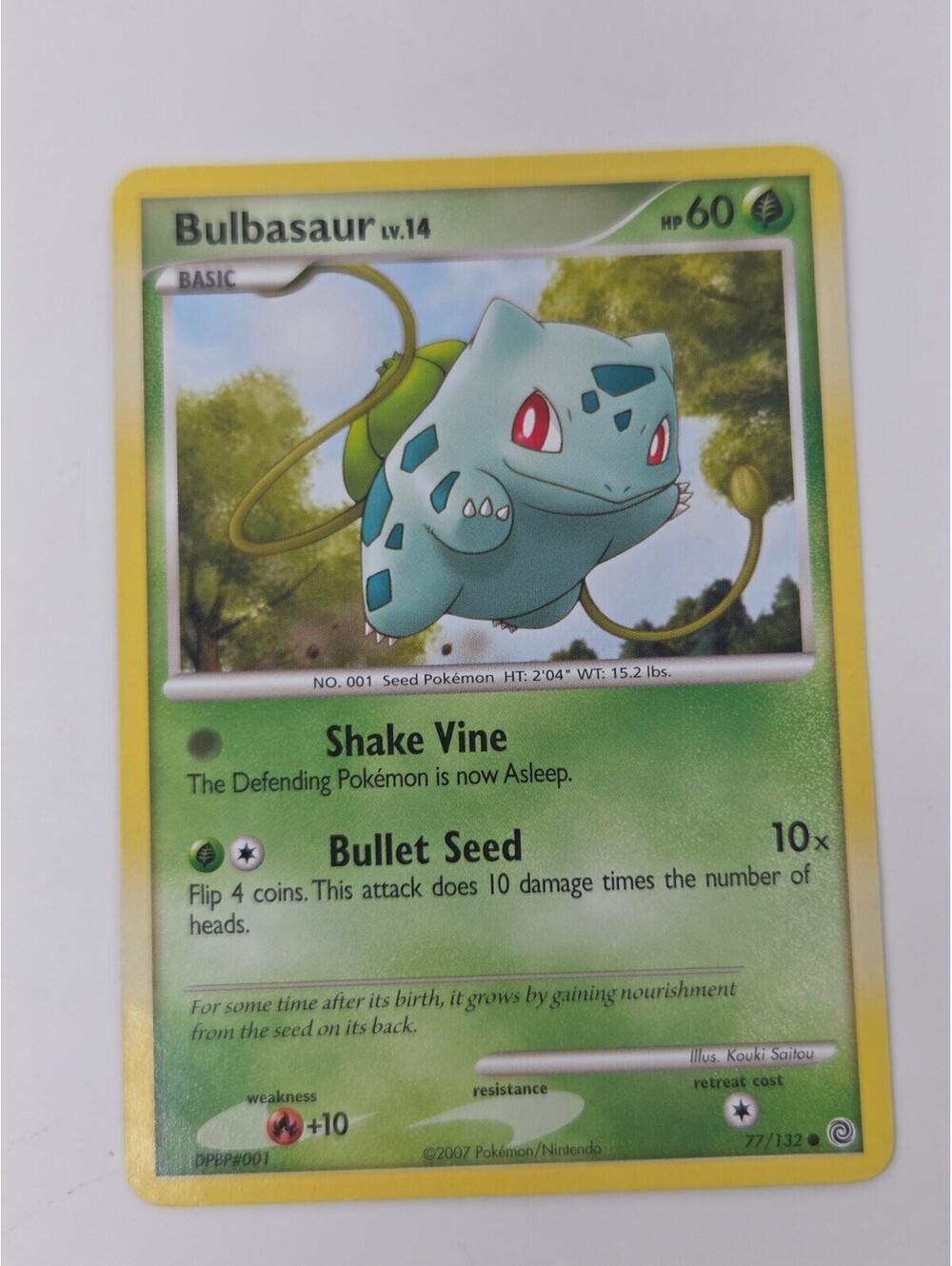 Pokémon Bulbasaur LV.14 77/132 2007 Card Diamond & Pearl Series Grass Type